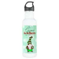 Gnome is Where the Coffee is | Cute Christmas Stainless Steel Water Bottle