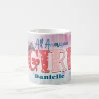 All American Girl Personalized Coffee Mug