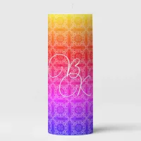 Rainbow Pastel   Pillar Candle