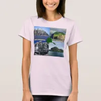 Rock Landscapes of Alaska Collage Womens T-Shirt