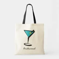 Fun Aqua Martini Tote Bag