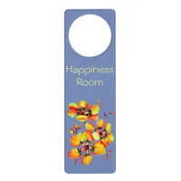 Sophisticated Orange Flowers Bouquet Door Hanger