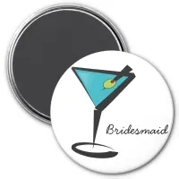 Fun Aqua Martini Magnet