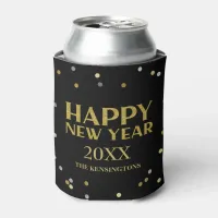 New Year Gold Silver Glitter Sparkle Confetti Can Cooler