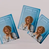 Game On Photo Typhography Modern Family Poker Cards