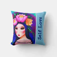 Self Love Blue 16 inch Throw Pillow