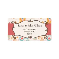 mod pink, return address label