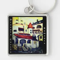 Dracula Castle - the interior courtyard, Romania Keychain