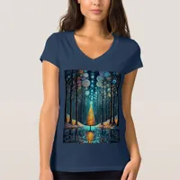 Iridescent Holiday Dream 🎄 Glowing Christmas Tree T-Shirt