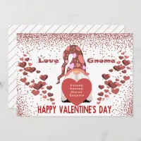 Love Gnome Happy Valentines Day Holiday Card