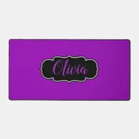 Vibrant, Bold Fuchsia Purple Personalized Desk Mat