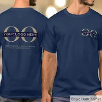 Business Logo Men's Navy Blue T-Shirt