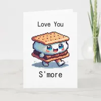 Love You S'more | Cute Pixel Art Pun Card