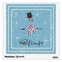 Magic and Wonder Christmas Snowman Blue ID440 Wall Sticker