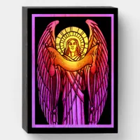 Stained Glass Angel Wooden Box Sign