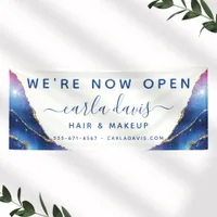 Agate Galaxy Celestial Stars Salon Opening Banner