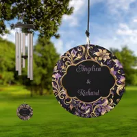 Colorful,Extravagant,Purple and Gold Wedding Wind Chime