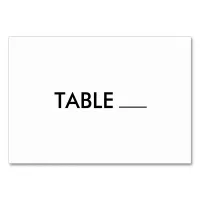 Horizontal  Celebration General Table Number Card