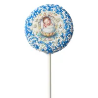 Coastal Themed Beachy Boy's Baby Shower Chocolate Covered Oreo Pop