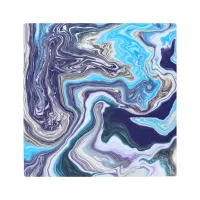 Blue Marble Fluid Art