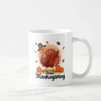 Happy Thanksgiving Typography Coffee Mug