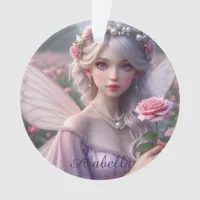 Beautiful June Fairy in Roses Ornament