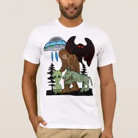 Cryptid Big Foot Alien Mothman UFO Chupacabra  T-Shirt