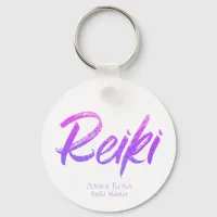 *~* Reiki Energy Healing Iridescent Modern Keychain