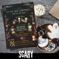 Halloween Costume Monster Party Kids Invitation