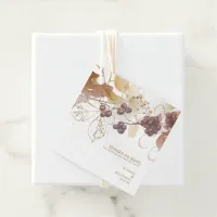 Golden Autumn Wedding Berries ID655 Favor Tags