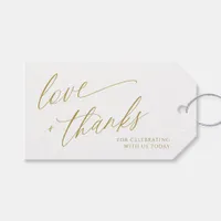 Elegant Gold Modern Wedding Thank You Favor Tags