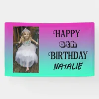Personalized Photo and Age Happy Birthday Banner