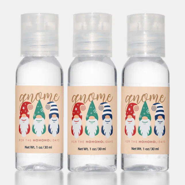 Hygge Christmas Gnome for the Holidays Snowflakes Hand Sanitizer