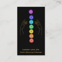 *~* Caress The Chakra Symbols &  Healing Hands Business Card