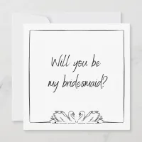 Will you be my bridesmaid? Cute Chic Proposal  Invitation