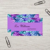 Magnificent hydrangea blossoms, personalized business card