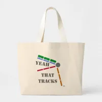 That Tracks Fun Train Boardgame Themed Large Tote Bag