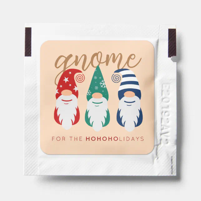 Hygge Christmas Gnome for the Holidays Snowflakes Hand Sanitizer Packet