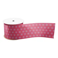 Ultra Feminine Pretty Stars Rosy Pink and Orange Satin Ribbon