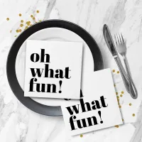 Modern Holiday Minimalist Fun Typography Napkins