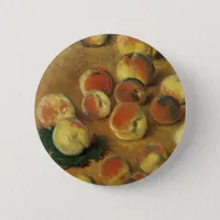 Peaches by Claude Monet Button