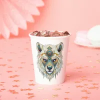 Native American Spiritual Wolf  Paper Cups