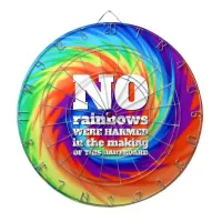 Funny TieDye No Rainbows Were Harmed ... Dart Board
