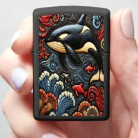 Whales Soaring in Ocean Splendor Zippo Lighter