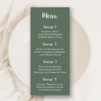 Rustic Greenery Simple Calligraphy Modern Wedding Menu