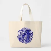 Monarchia Blue "A" Large Tote Bag