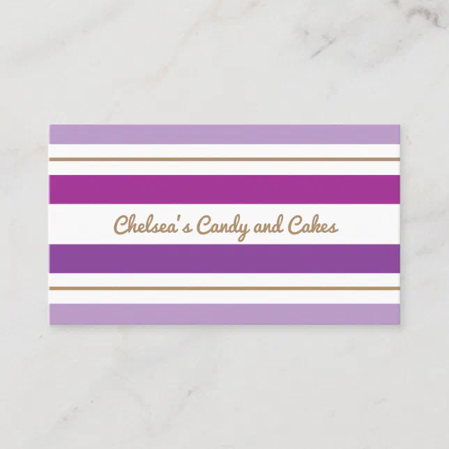 Purple Stripes Business Card