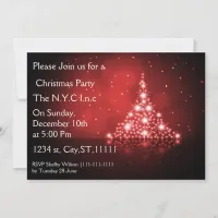 sparkle christmas tree Holiday party Invitation