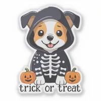 Dog in Halloween Costume Sticker