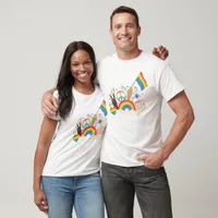 Pride Month Hands, Peace Signs, Rainbows  T-Shirt